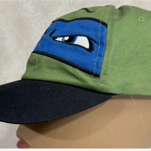 🍁 Teenage Mutant Ninja Turtle "Leonardo" Hat One Size Cap TMNT Green - Picture 2 of 5